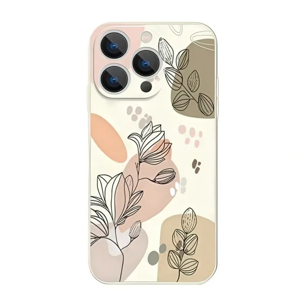iPhone 15 Pro Nature Floral Silicone Case Soft Slim